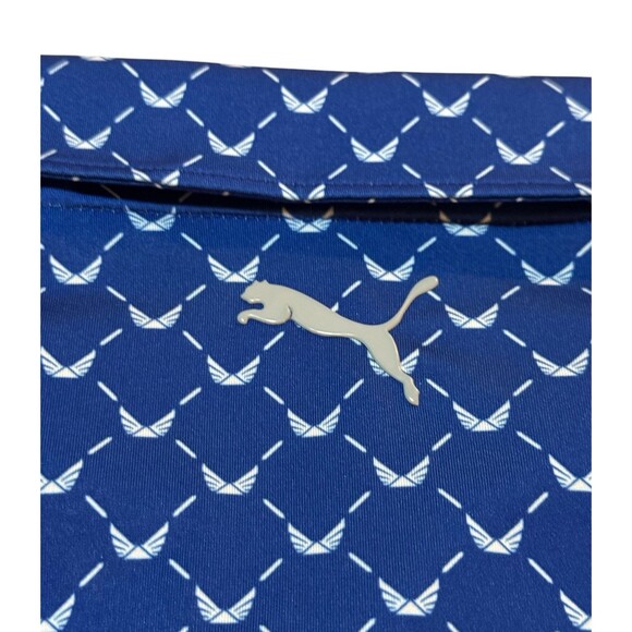 Puma x Volition Polo Shirt Mens 2XL Blue All Over Print Performance Golf Stretch - Picture 7 of 7